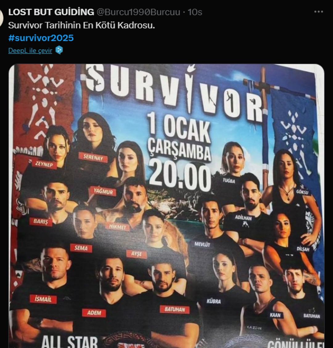 Survivor 2025 Yeni Yarışmacılar